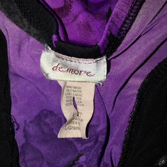 y2k ruched floral one shoulder clubbing top - Picture 5 of 5